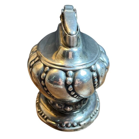 Vintage Ronson Silver Beaded Table Lighter Ornate Design Untested - Picture 3 of 16